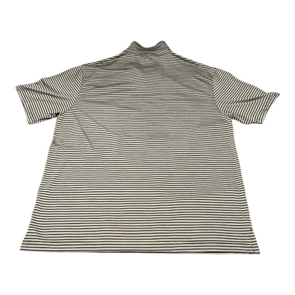 PGA Tour Polo Shirt Mens Extra Large Black Gray Striped Golf Performance XL - Picture 2 of 5